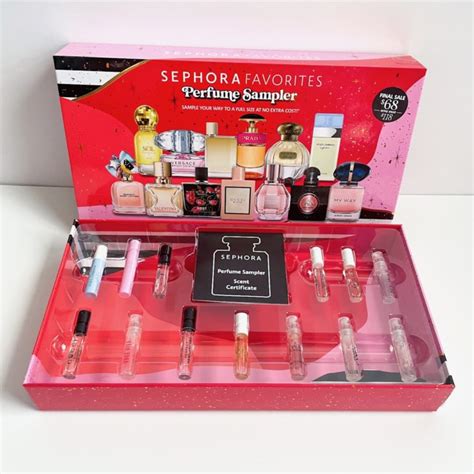 sephora perfume sampler with voucher.